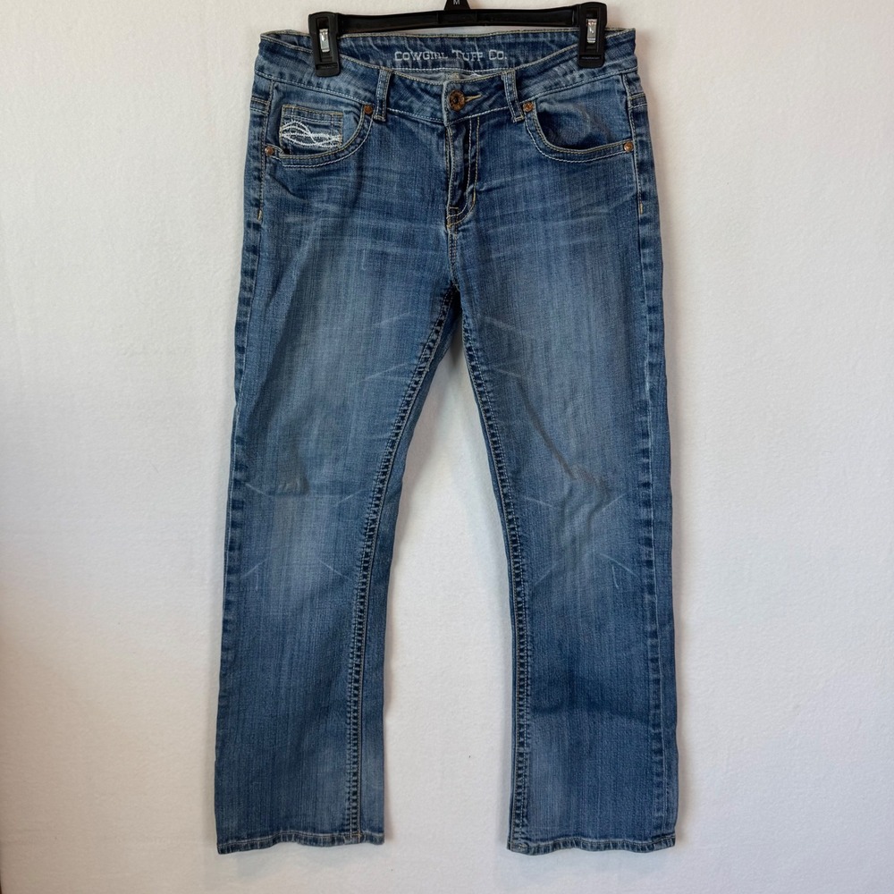 Cowgirl Tuff Co Womens 30x31 Don't Fence Me In Barbed Wire Bootcut Jeans Medium
